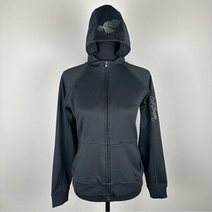Salomon Jacket Women Size Small Black Full Zip Hooded Athletic Active Athleisure